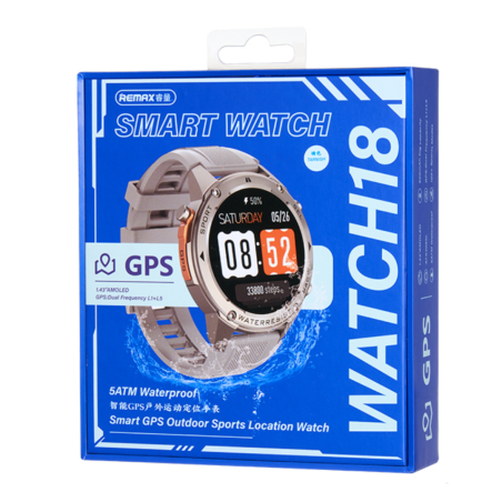 Montre Connectée 500mAh REMAX Watch18 de Positionnement GPS pour Sports - AMOLED - Argent — REMAX · Smarty Paris 18e